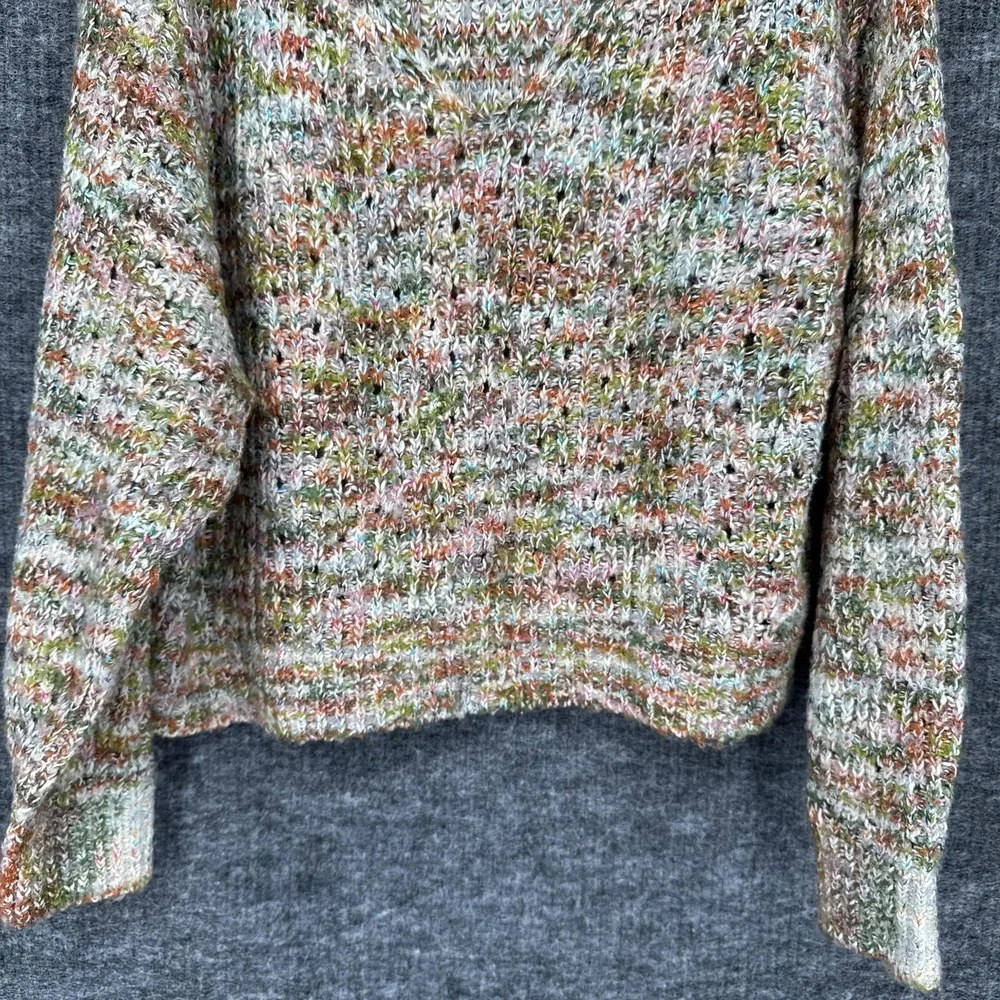 Free‎ People Sweater Womens Small Multicolor V Neck Knit Pullover Long Sleeve